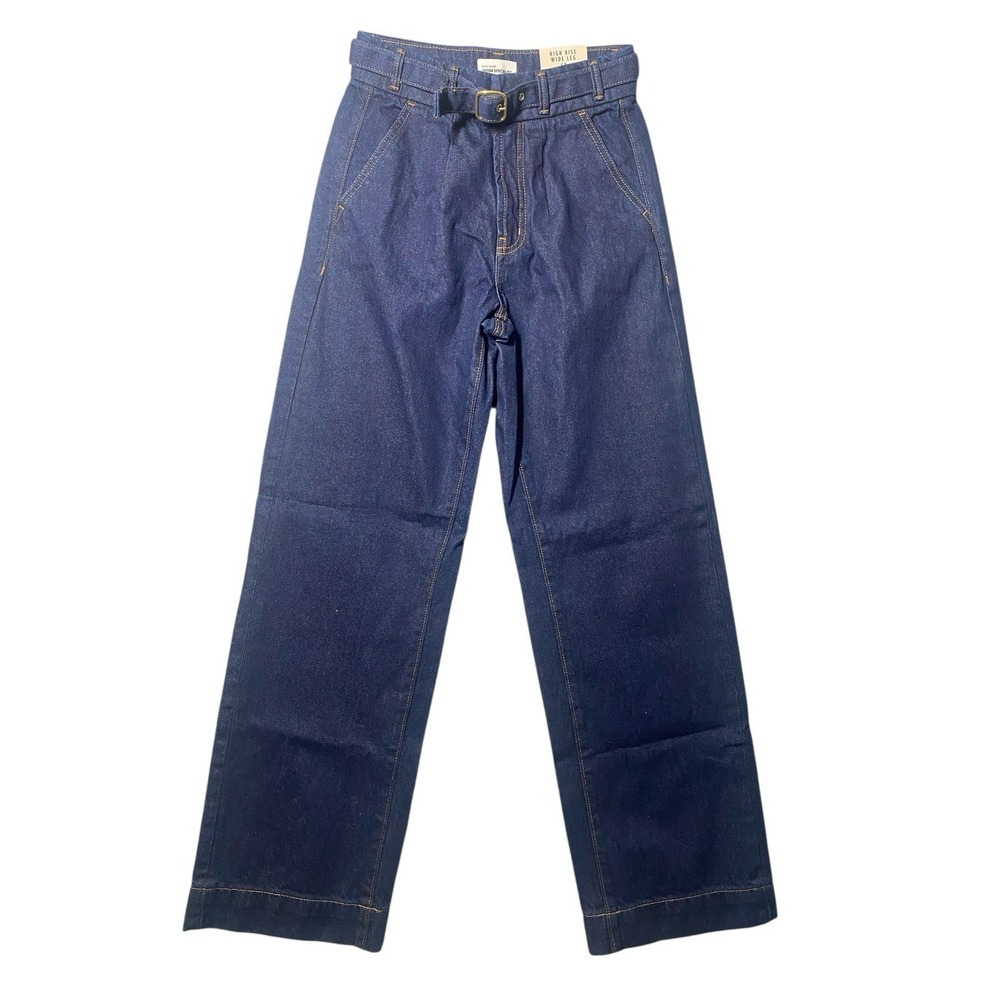 River Island Denim Specialist Dark Wash Wide Leg w/ Belt Dark Wash Women's 2R